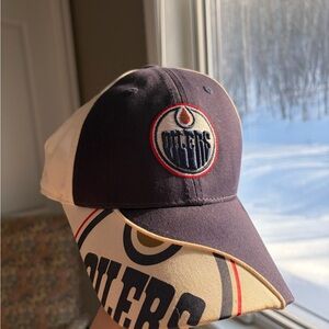 Edmonton Oilers Navy & Cream Baseball Cap